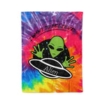 Scotstee Shop - Scotstee Shop Blanket Alien - I Want To Believe Hippie Rainbow Fleece Blanket