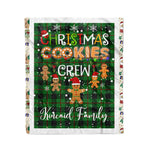 Personalized Gift Tartan Plaid Blanket Clan Kincaid With Christmas Cookie Baking Crew Christmas Gift Blanket, Plaid Blanket, Christmas Fleece Blanket, Christmas Blanket, Tartan Blanket, Scottish Blanket, Scotland Blanket, Family Name Blanket, Custom Blanket, Personalized Blanket