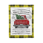 Tartan Blanket Vintage Red Truck with Christmas Tree Family Scottish Clan MacLachlan Yellow plaid blanket, red plaid blanket, buffalo plaid blanket, green plaid blanket, plaid fleece blanket, blue plaid blanket, red tartan blanket, tartan plaid blanket, black and white plaid blanket, , christmas plaid blanket, orange plaid blanket, tartan plaid throw blanket, pink plaid blanket, brown plaid blanket, buffalo check blanket