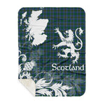 Sherpa Blanket - Tartan Blanket Thistle and Lion Scottish Clan Broun Modern Plaid Blanket, plaid sherpa blanket queen,purple sherpa blanket,queen sherpa blanket,queen size sherpa blanket,red sherpa blanket,scottish tartan blankets,sherpa blanket,sherpa christmas blanket