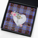 Gift For My Beautiful Girlfriend Necklace Valentine Necklace Clan Rutherford Tartan Cross Dancing Necklace Scottish Tartan Jewelry