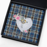 Gift For My Beautiful Girlfriend Necklace Valentine Necklace Clan Thomson Blue Tartan Cross Dancing Necklace Scottish Tartan Jewelry
