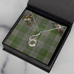 To My Beautiful Soulmate Necklace In Your Eyes I Have Found My Home Clan Cunningham Dress Green Tartan Rising Phoenix Necklace