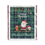Personalized Gift Tartan Plaid Blanket Clan MacDonald Of The Isles Hunting Ancient With Funny Santa Snowman Reindeer Merry Christmas Fleece Blanket, Home Living Room, Plaid Blanket, Tartan Blanket, Scottish Blanket, Buffalo fleece blanket, Christmas Blanket-Recovered