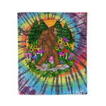 Scotstee Shop - Scotstee Shop Blanket Bigfoot Magic Mushrooms Swirl Tie Dye Cornhole Hippie Rainbow Fleece Blanket