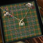 To My Beautiful Soulmate Necklace In Your Eyes I Have Found My Home Clan Chisholm Hunting Tartan Wishbone Dancing Necklace