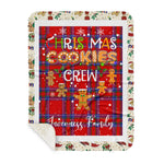 Personalized Gift Tartan Plaid Blanket Clan Inverness With Christmas Cookie Baking Crew Christmas Gift Sherpa Blanket, tartan sherpa blanket,buffalo plaid sherpa blanket,christmas sherpa blanket,Christmas Throw Blanket,green plaid sherpa blanket,green sherpa blanket