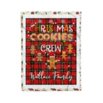 Personalized Gift Tartan Plaid Blanket Clan Wallace With Christmas Cookie Baking Crew Christmas Gift Blanket, Plaid Blanket, Christmas Fleece Blanket, Christmas Blanket, Tartan Blanket, Scottish Blanket, Scotland Blanket, Family Name Blanket, Custom Blanket, Personalized Blanket