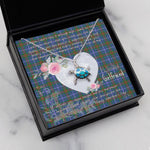 Sea Turtle Necklace Gift for My Beautiful Girlfriend Valentines Necklace Clan Edmonstone Tartan Blue Turtle Necklace