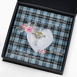 Gift For My Beautiful Girlfriend Necklace Valentine Necklace Clan Clark Tartan Cross Dancing Necklace Scottish Tartan Jewelry