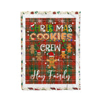 Personalized Gift Tartan Plaid Blanket Clan Hay With Christmas Cookie Baking Crew Christmas Gift Blanket, Plaid Blanket, Christmas Fleece Blanket, Christmas Blanket, Tartan Blanket, Scottish Blanket, Scotland Blanket, Family Name Blanket, Custom Blanket, Personalized Blanket
