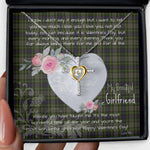 Gift For My Beautiful Girlfriend Necklace Valentine Necklace Clan Davidson Tulloch Dress Tartan Cross Dancing Necklace Scottish Tartan Jewelry
