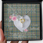 Gift For My Beautiful Girlfriend Necklace Valentine Necklace Clan Balfour Tartan Cross Dancing Necklace Scottish Tartan Jewelry