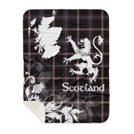 Sherpa Blanket - Tartan Blanket Thistle and Lion Scottish Clan Navy Dress Blue Plaid Blanket, plaid sherpa blanket queen,purple sherpa blanket,queen sherpa blanket,queen size sherpa blanket,red sherpa blanket,scottish tartan blankets,sherpa blanket,sherpa christmas blanket