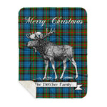 Scotstee Shop Plaid Tartan Blanket With Moose Clan Fletcher of Dunan Plaid Blanket, plaid blanket australia,plaid blanket canada,plaid christmas blanket,plaid fleece sherpa blanket,plaid sherpa blanket canada,plaid sherpa blanket lipstick,plaid sherpa blanket pink,plaid sherpa blanket queen