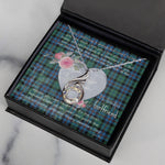 Rising Phoenix Necklace - Valentine Necklace Clan Campbell Of Cawdor Ancient Tartan Gift for Girlfriend, Gift for My Wife Rising Phoenix Necklace
