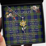 To My Beautiful Soulmate Sunflower Necklace In Your Eyes I Have Found My Home Clan Colquhoun Tartan Jewelry For Girlfriend