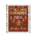 Personalized Gift Tartan Plaid Blanket Clan MacAlister of Glenbarr With Christmas Cookie Baking Crew Christmas Gift Blanket, Plaid Blanket, Christmas Fleece Blanket, Christmas Blanket, Tartan Blanket, Scottish Blanket, Scotland Blanket, Family Name Blanket, Custom Blanket, Personalized Blanket