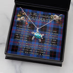 Sea Turtle Necklace To My Beautiful Soulmate Necklace In Your Eyes I Have Found My Home Clan Angus Modern Tartan Blue Turtle Necklace