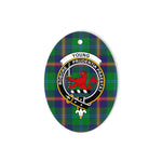 Young Scottish Clan Plaid Ornament Gift. Christmas Tree Ornament Young Clan Tartan Ornament,  ceramic ornament, personalized christmas ornaments, christmas tree ornaments, christmas door decorations, Plaid Ornament, Tartan Ceramic Ornament