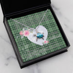 Sea Turtle Necklace Gift for My Beautiful Girlfriend Valentines Necklace Clan MacDonald Lord Of The Isles Tartan Blue Turtle Necklace
