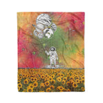 Scotstee Shop - Scotstee Shop Blanket Astronaut with Baloon Planet Hippie Fleece Blanket