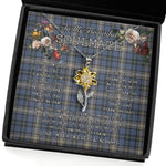 To My Beautiful Soulmate Sunflower Necklace In Your Eyes I Have Found My Home Clan MacDowall Tartan Jewelry For Girlfriend, Tartan Sunflower Pendant Necklace, Scottish Tartan Jewelry, valentine necklace, necklace girlfriend, necklace for wife, cute necklaces for girlfriend, jewelry for girlfriend, to my soulmate necklace, to my future wife necklace