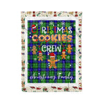 Personalized Gift Tartan Plaid Blanket Clan Armstrong With Christmas Cookie Baking Crew Christmas Gift Blanket, Plaid Blanket, Christmas Fleece Blanket, Christmas Blanket, Tartan Blanket, Scottish Blanket, Scotland Blanket, Family Name Blanket, Custom Blanket, Personalized Blanket