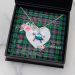 Sea Turtle Necklace Gift for My Beautiful Girlfriend Valentines Necklace Clan Urquhart Modern Tartan Blue Turtle Necklace
