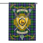 House Flag - Blair Irish Shield Celtic Cross Tartan Garden Flag St Patrick's Day Garden Flag