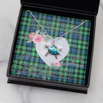 Sea Turtle Necklace Gift for My Beautiful Girlfriend Valentines Necklace Clan Graham Of Montrose Ancient Tartan Blue Turtle Necklace