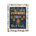 Personalized Gift Tartan Plaid Blanket Clan Baird Modern With Christmas Cookie Baking Crew Christmas Gift Blanket, Plaid Blanket, Christmas Fleece Blanket, Christmas Blanket, Tartan Blanket, Scottish Blanket, Scotland Blanket, Family Name Blanket, Custom Blanket, Personalized Blanket