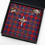 To My Beautiful Soulmate Necklace In Your Eyes I Have Found My Home Clan Haldane Tartan Cross Dancing Necklace