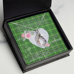Rising Phoenix Necklace - Valentine Necklace Clan Forrester Hunting Tartan Gift for Girlfriend, Gift for My Wife Rising Phoenix Necklace