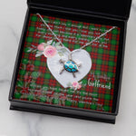 Sea Turtle Necklace Gift for My Beautiful Girlfriend Valentines Necklace Clan Kerr Modern Tartan Blue Turtle Necklace