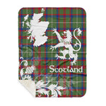 Sherpa Blanket - Tartan Blanket Thistle and Lion Scottish Clan Shaw Green Modern Plaid Blanket, plaid sherpa blanket queen,purple sherpa blanket,queen sherpa blanket,queen size sherpa blanket,red sherpa blanket,scottish tartan blankets,sherpa blanket,sherpa christmas blanket