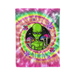 Scotstee Shop - Scotstee Shop Blanket Alien Magic Mushrooms Psychedelic Psilocybin Shrooms Hippie Rainbow Fleece Blanket