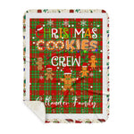 Personalized Gift Tartan Plaid Blanket Clan Callander With Christmas Cookie Baking Crew Christmas Gift Sherpa Blanket, tartan sherpa blanket,buffalo plaid sherpa blanket,christmas sherpa blanket,Christmas Throw Blanket,green plaid sherpa blanket,green sherpa blanket