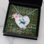 Sea Turtle Necklace Gift for My Beautiful Girlfriend Valentines Necklace Clan Bisset Tartan Blue Turtle Necklace