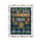 Personalized Gift Tartan Plaid Blanket Clan Alexander With Christmas Cookie Baking Crew Christmas Gift Blanket, Plaid Blanket, Christmas Fleece Blanket, Christmas Blanket, Tartan Blanket, Scottish Blanket, Scotland Blanket, Family Name Blanket, Custom Blanket, Personalized Blanket