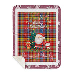 Personalized Gift Tartan Plaid Blanket Clan Drummond Of Strathallan With Funny Santa Snowman Reindeer Merry Christmas Gift Sherpa Blanket, blue plaid sherpa blanket,blue tartan sherpa blanket,Buchan,buffalo plaid sherpa blanket,christmas sherpa blanket,Christmas Throw Blanket
