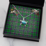 Sea Turtle Necklace To My Beautiful Soulmate Necklace In Your Eyes I Have Found My Home Clan Duncan Modern Tartan Blue Turtle Necklace