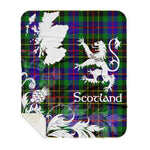 Sherpa Blanket - Tartan Blanket Thistle and Lion Scottish Clan Brodie Hunting Plaid Blanket, plaid sherpa blanket queen,purple sherpa blanket,queen sherpa blanket,queen size sherpa blanket,red sherpa blanket,scottish tartan blankets,sherpa blanket,sherpa christmas blanket