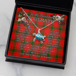 Sea Turtle Necklace To My Beautiful Soulmate Necklace In Your Eyes I Have Found My Home Clan MacQuarrie Modern Tartan Blue Turtle Necklace