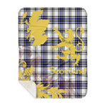 Sherpa Blanket - Tartan Blanket Thistle and Lion Scottish Clan Hannay Plaid Blanket, plaid sherpa blanket queen,purple sherpa blanket,queen sherpa blanket,queen size sherpa blanket,red sherpa blanket,scottish tartan blankets,sherpa blanket,sherpa christmas blanket