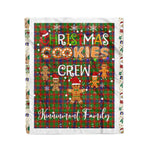 Personalized Gift Tartan Plaid Blanket Clan Kinninmont With Christmas Cookie Baking Crew Christmas Gift Blanket, Plaid Blanket, Christmas Fleece Blanket, Christmas Blanket, Tartan Blanket, Scottish Blanket, Scotland Blanket, Family Name Blanket, Custom Blanket, Personalized Blanket