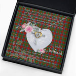 Gift For My Beautiful Girlfriend Necklace Valentine Necklace Clan Grant of Monymusk Tartan Cross Dancing Necklace Scottish Tartan Jewelry