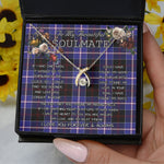 To My Beautiful Soulmate Necklace In Your Eyes I Have Found My Home Clan Dunlop Modern Tartan Wishbone Dancing Necklace