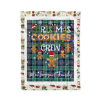 Personalized Gift Tartan Plaid Blanket Clan MacTaggart With Christmas Cookie Baking Crew Christmas Gift Blanket, Plaid Blanket, Christmas Fleece Blanket, Christmas Blanket, Tartan Blanket, Scottish Blanket, Scotland Blanket, Family Name Blanket, Custom Blanket, Personalized Blanket