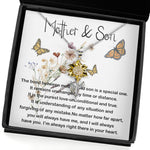 Sunflower Pendant Necklace - Mom Necklace, Mother and Son Gift, Gift For Mom From Son, Sentimental Gifts For Mom From Son,  Mother's Day Necklace